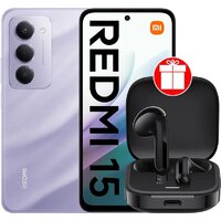 Xiaomi Redmi 15 4G 8GB/256GB международная версия (фиолетовый) + наушники Xiaomi Redmi Buds 6 Active M2344E1 (черный) по акции