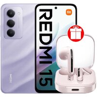 Xiaomi Redmi 15 4G 6GB/128GB международная версия (фиолетовый) + наушники Xiaomi Redmi Buds 6 Active M2344E1 (розовый) по акции Image #2